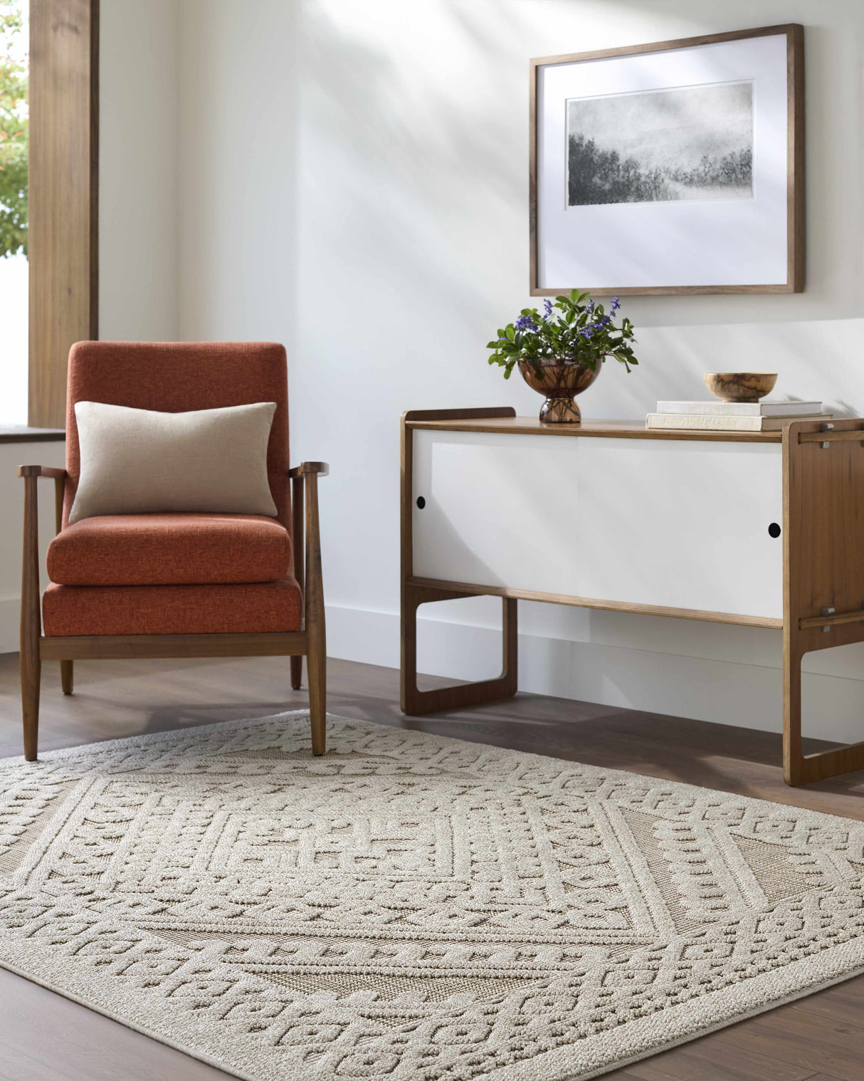 Hibah Bone Area Rug