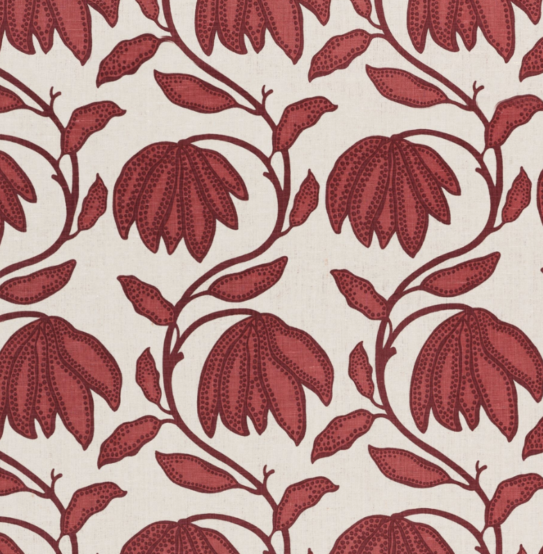 Desert Floral Pillow Cover in Sunbaked Red