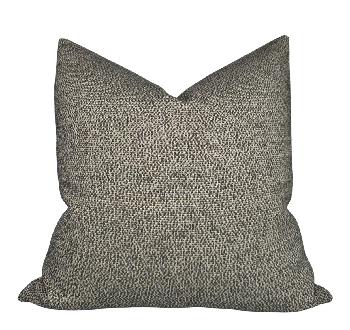 Nubby Woven Pillow Cover in Charcoal