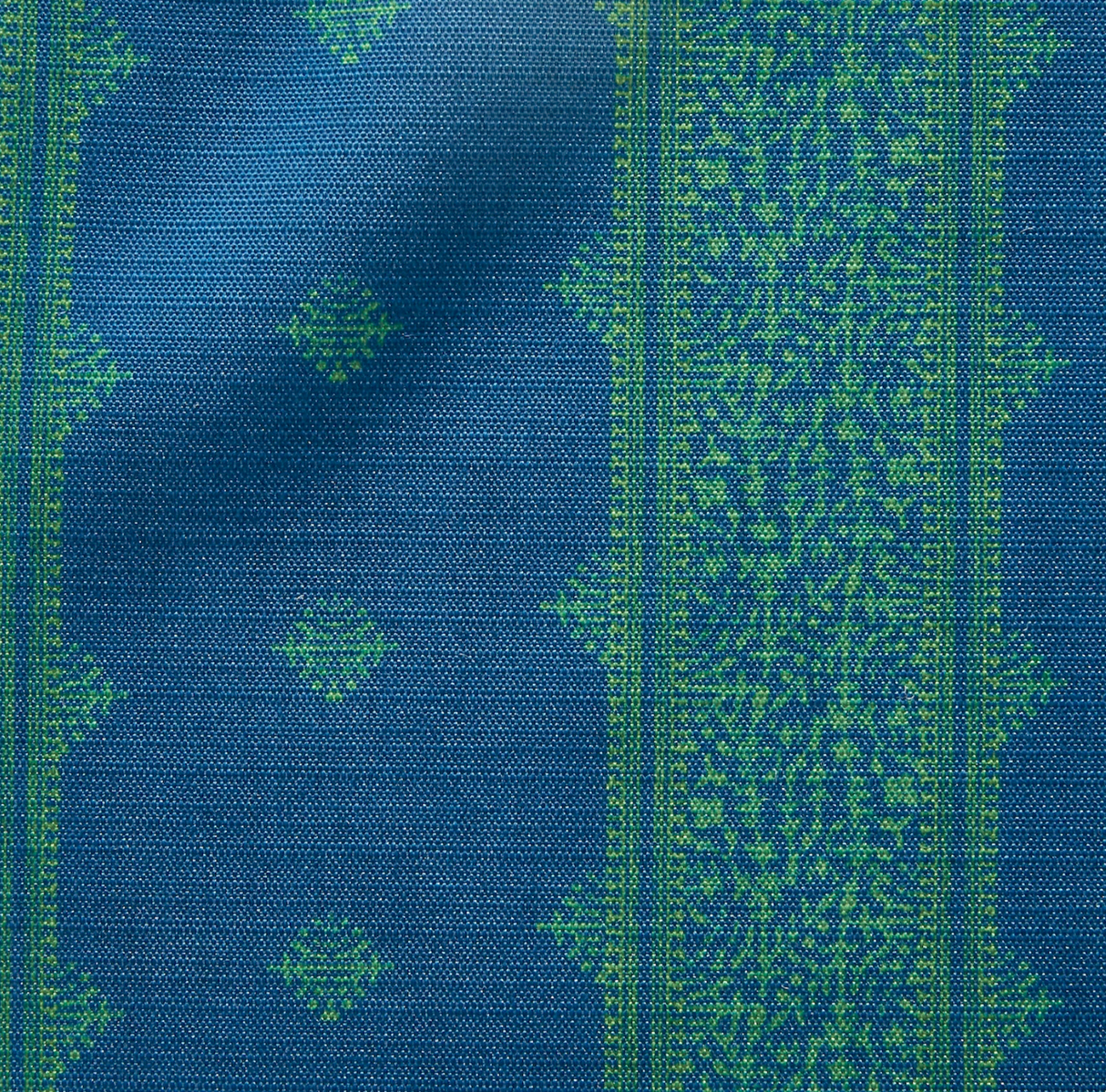 Peter Dunham Fez Pillow Cover in Green Indigo, Indoor Outdoor Pillow
