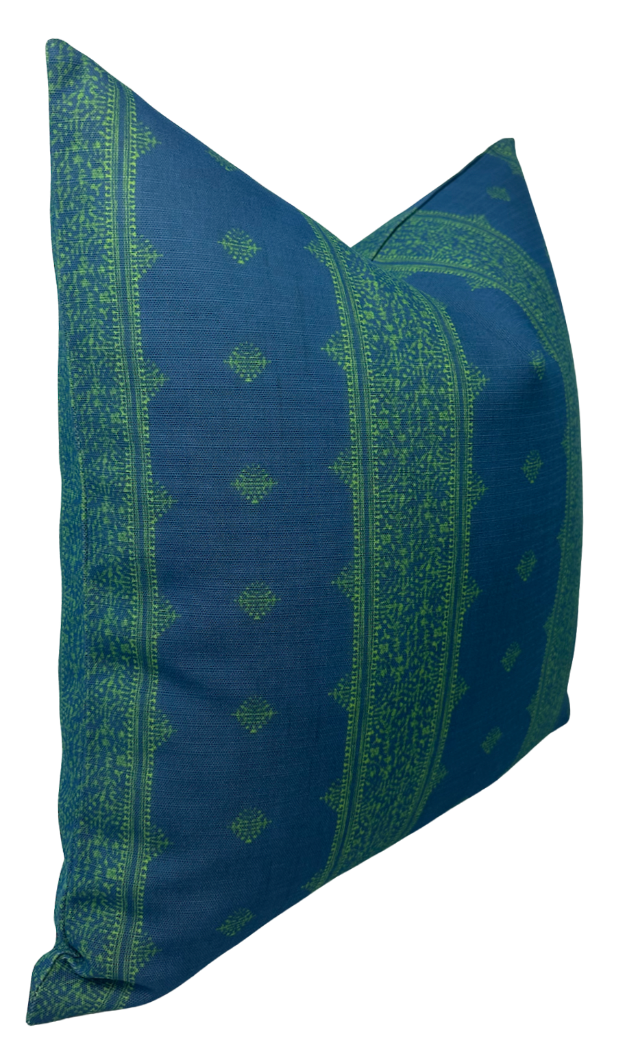 Peter Dunham Fez Pillow Cover in Green Indigo, Indoor Outdoor Pillow
