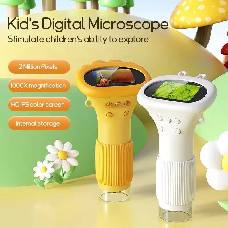 Kids Microscope 1000X Digital Magnifier with LED Camera Educational Toy