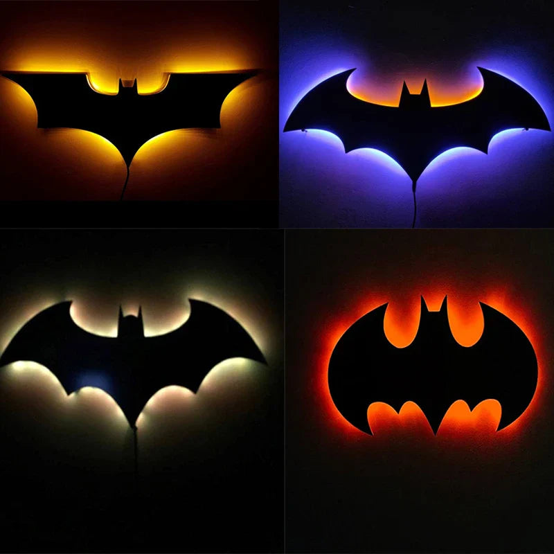 ZK50 Color Changing LED Night Light Bat Wing Wall Lamp Remote Bedside Ambient Light
