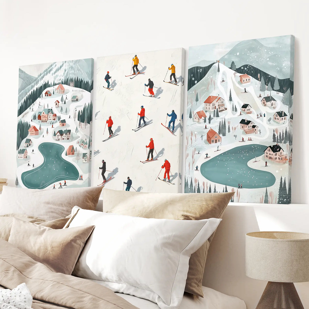 Festive Holiday Home Decor Christmas Village Set