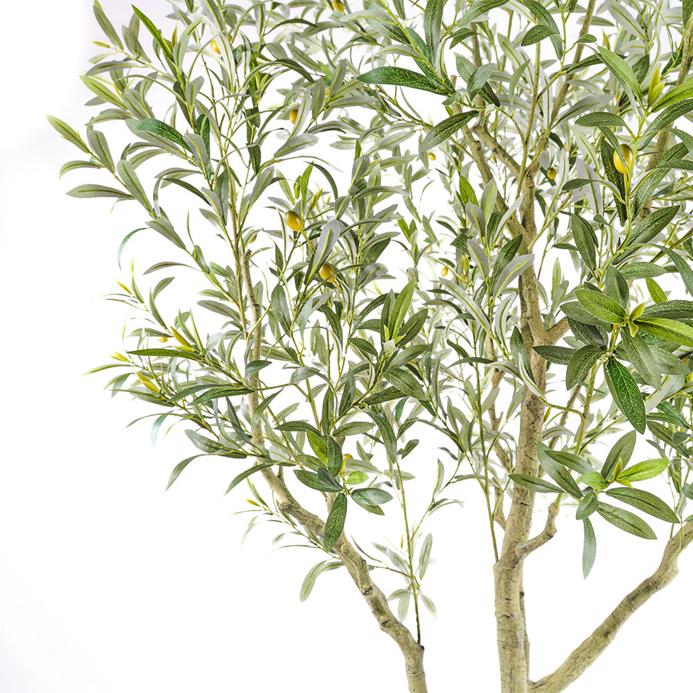 Artificial 7' Olive Tree with Artisan Mediterranean Planter