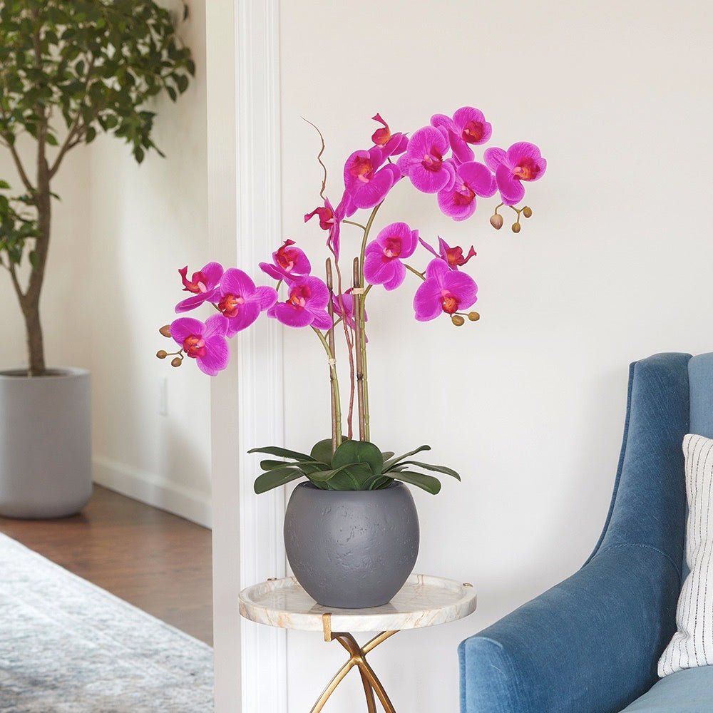 Artificial Pink Double Stem Orchid