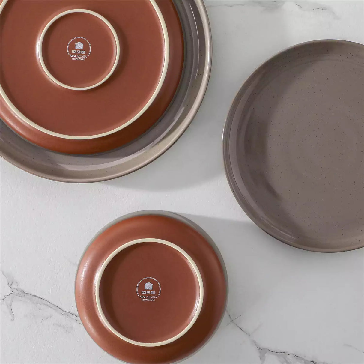 Tara Grey 12 Piece Dinnerware Set
