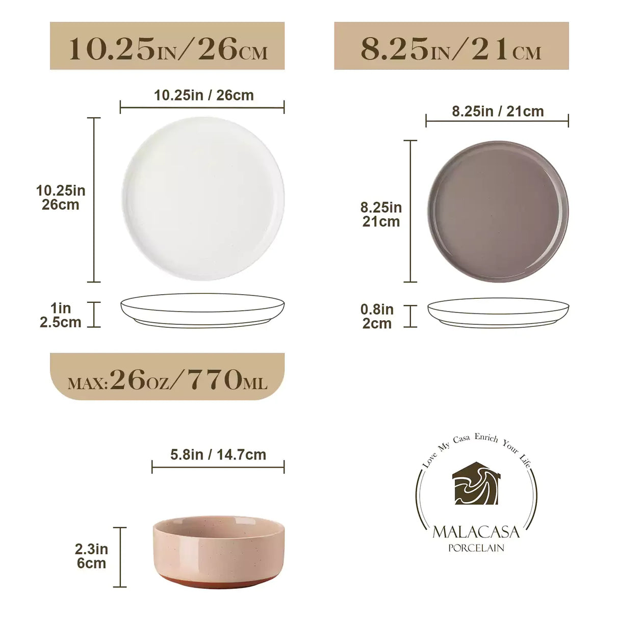 Tara Multicolor 12 Piece Dinnerware Set