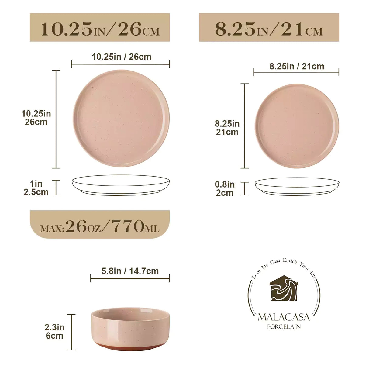 Tara Brown 12 Piece Dinnerware Set