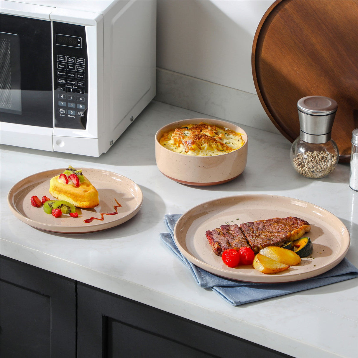 Tara Grey 18 Piece Dinnerware Set