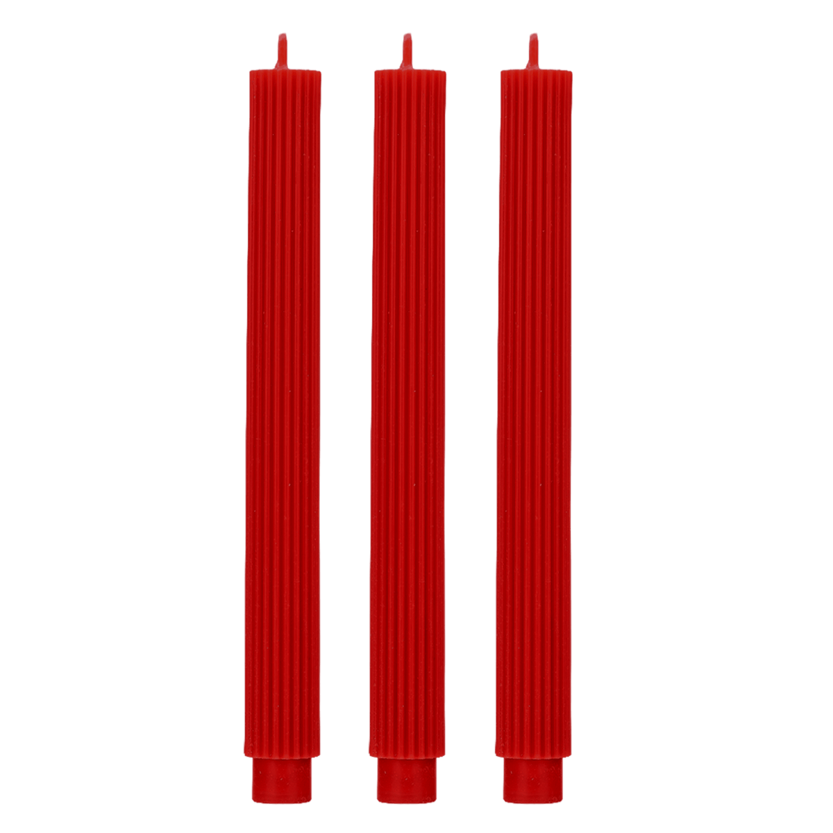 Sweet Water Decor Red Fluted Taper Candles