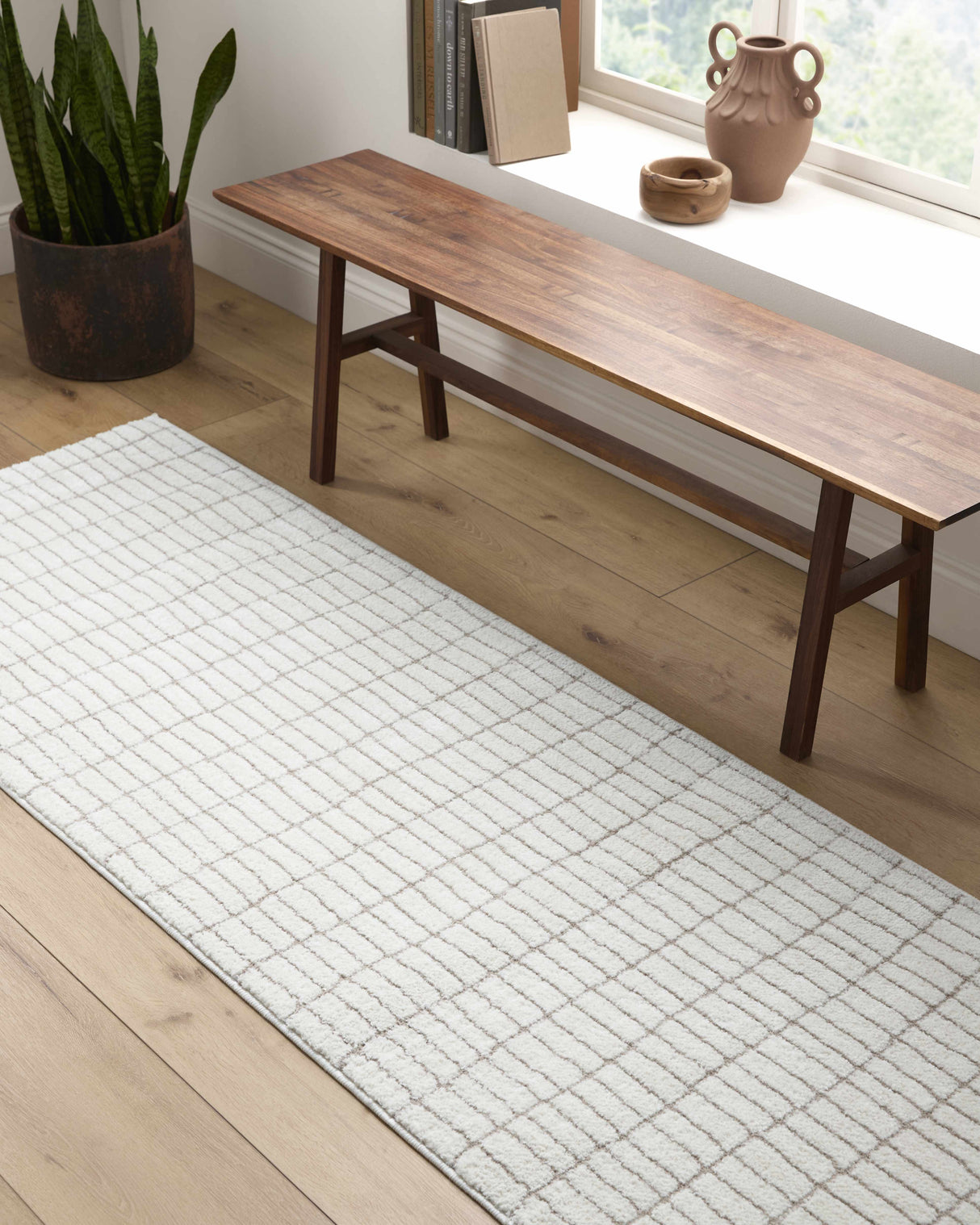 Cascade White Area Rug