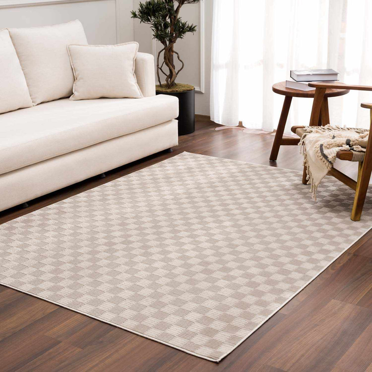 Boutique Rugs Truls 3D Checkered Washable Rug - view 3
