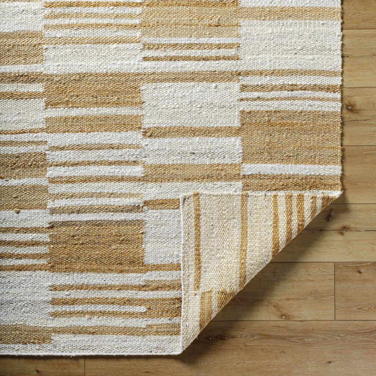 Thyra Broken-Striped Jute Rug