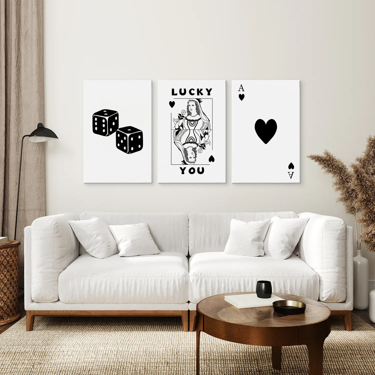 Trendy Playing Card Wall Art Set of 3 Prints