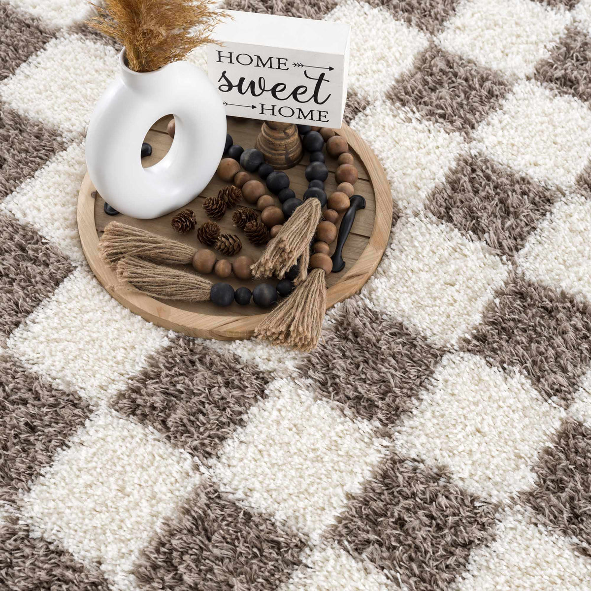 Boutique Rugs Atira Brown Checkered Area Rug - view 14