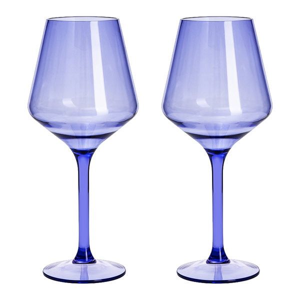 Saint Tropez Acrylic Stemmed Wine Glassware, Set of 2