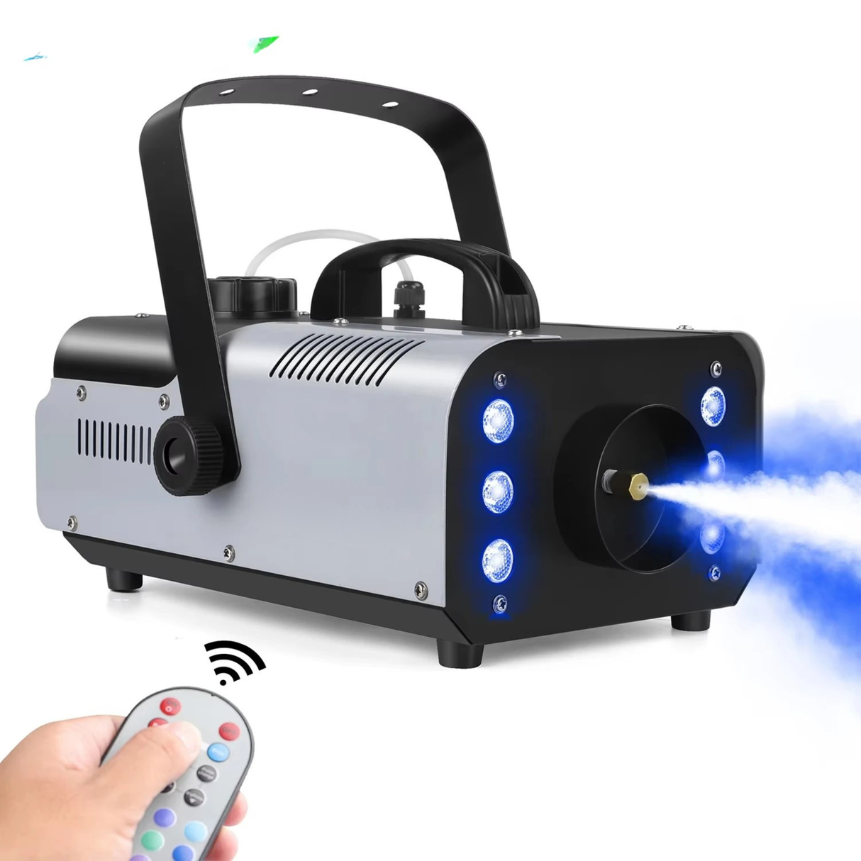 1200W Smoke Fog Machine with RGB 6LEDs Remote Stage Haze Generator for Parties
