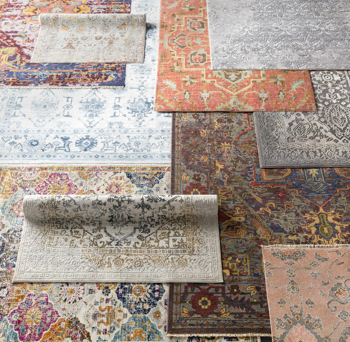 Jetson Floral Rug with Fringes - Clearance