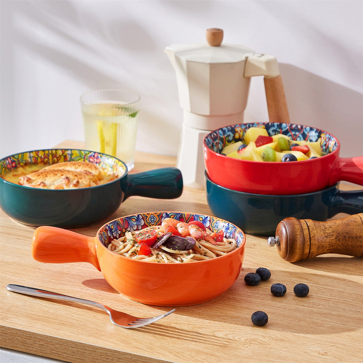 Simi Soup Bowls with Handles Set of 4