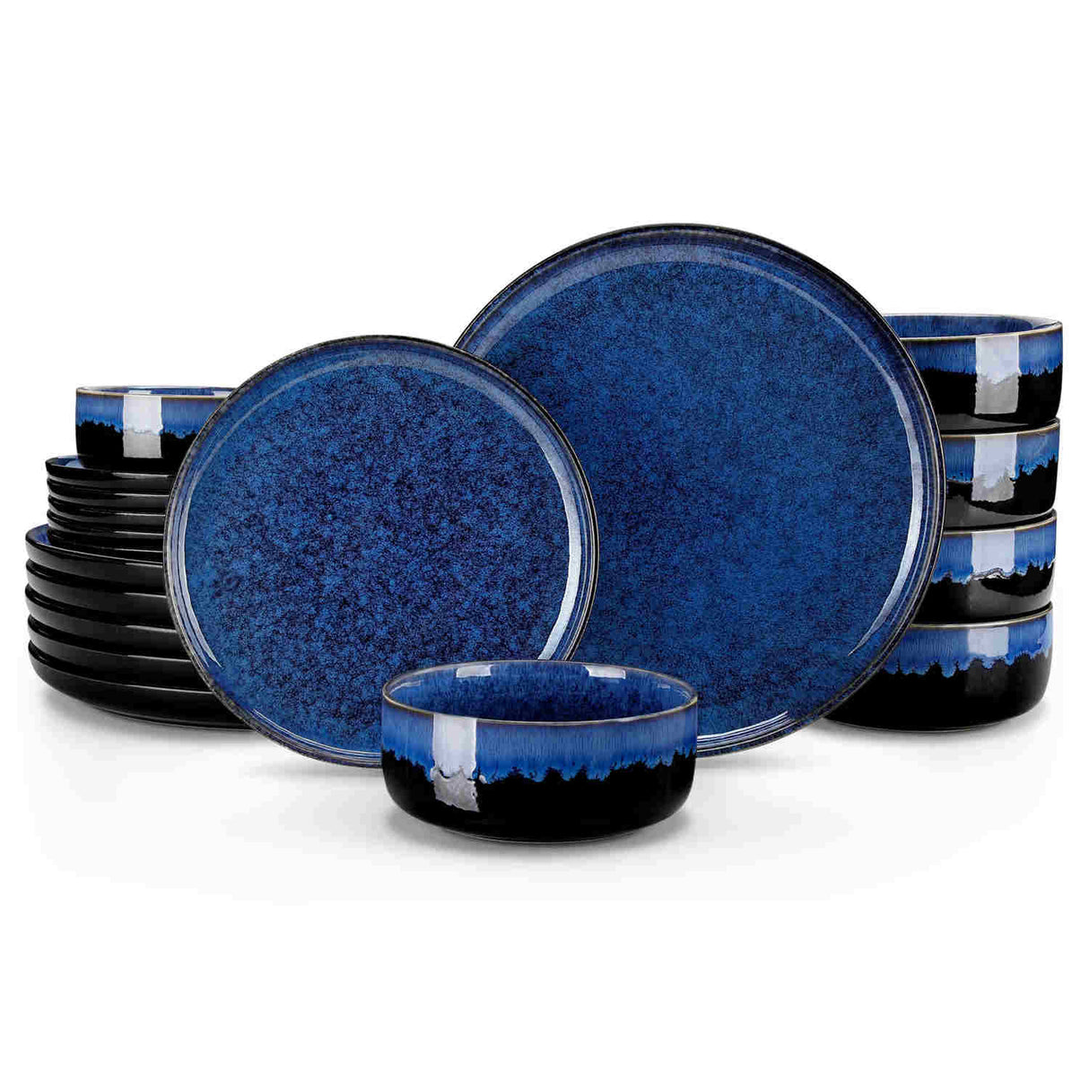 Starry Lipped-Edge 18 Piece Dinnerware Set