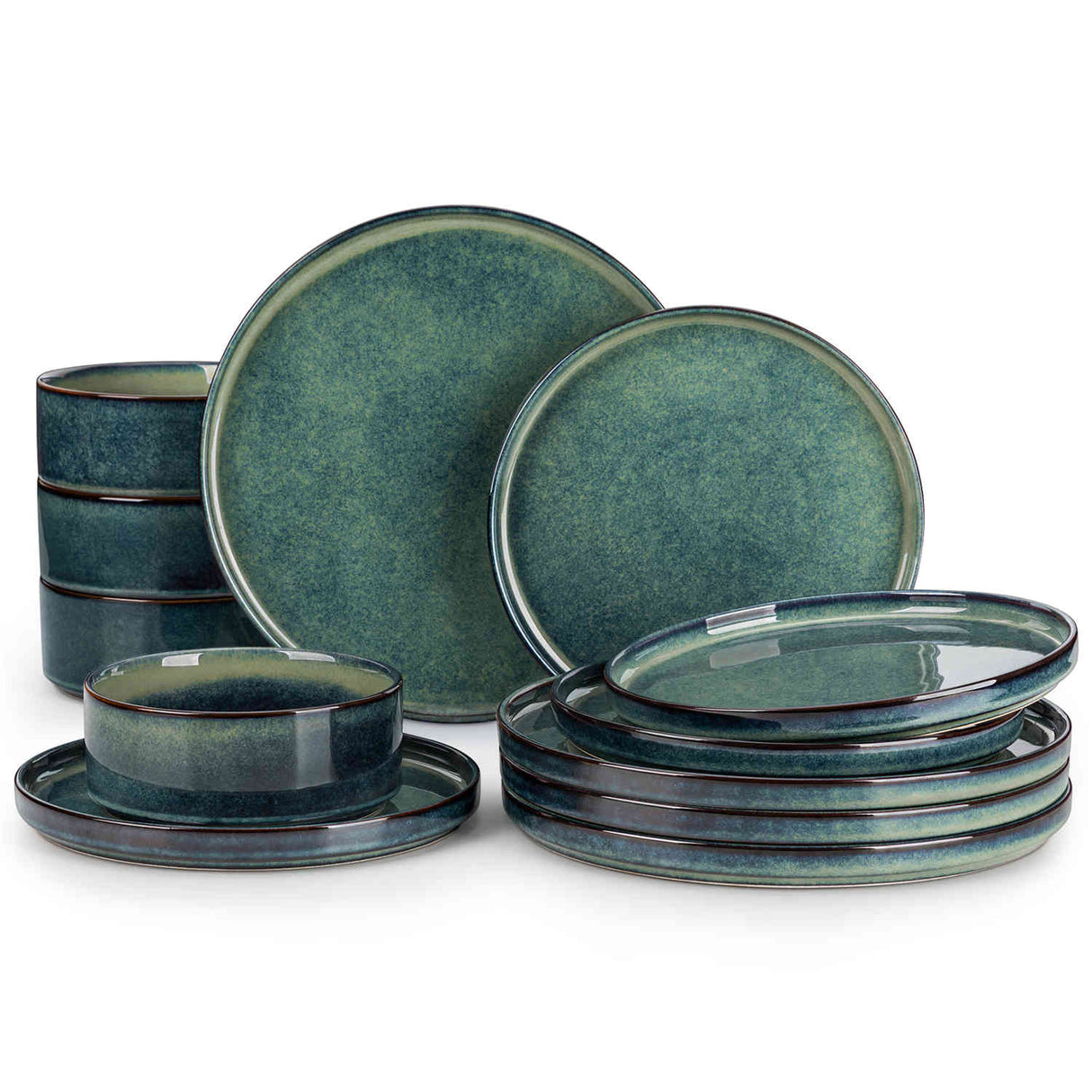 Starry Straight-Edge 12 Piece Dinnerware Set