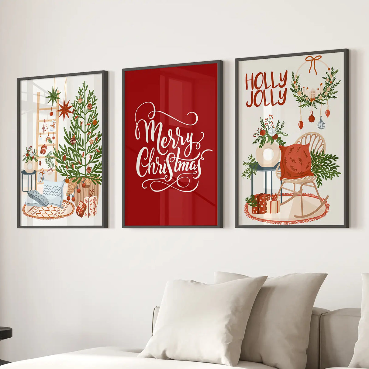 Winter Scene Print Xmas Wall Decor Poster Art