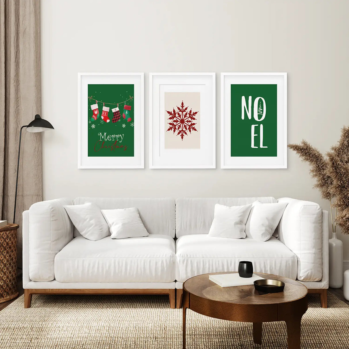 Trendy Green Christmas Holiday Art Nursery Decor