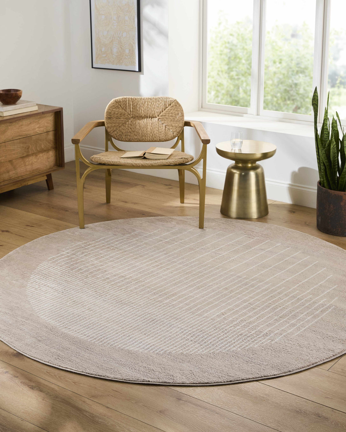 Yoad Geometric Mocha Area Rug