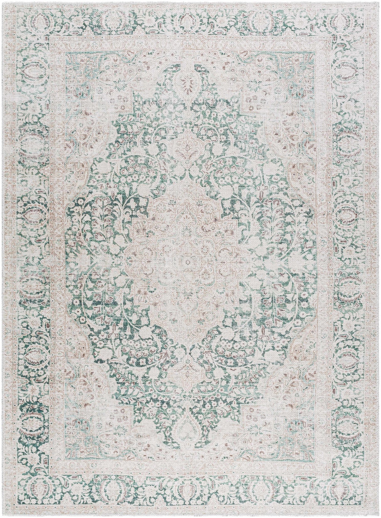 Yanis Vintage Flat Pile Washable Rug