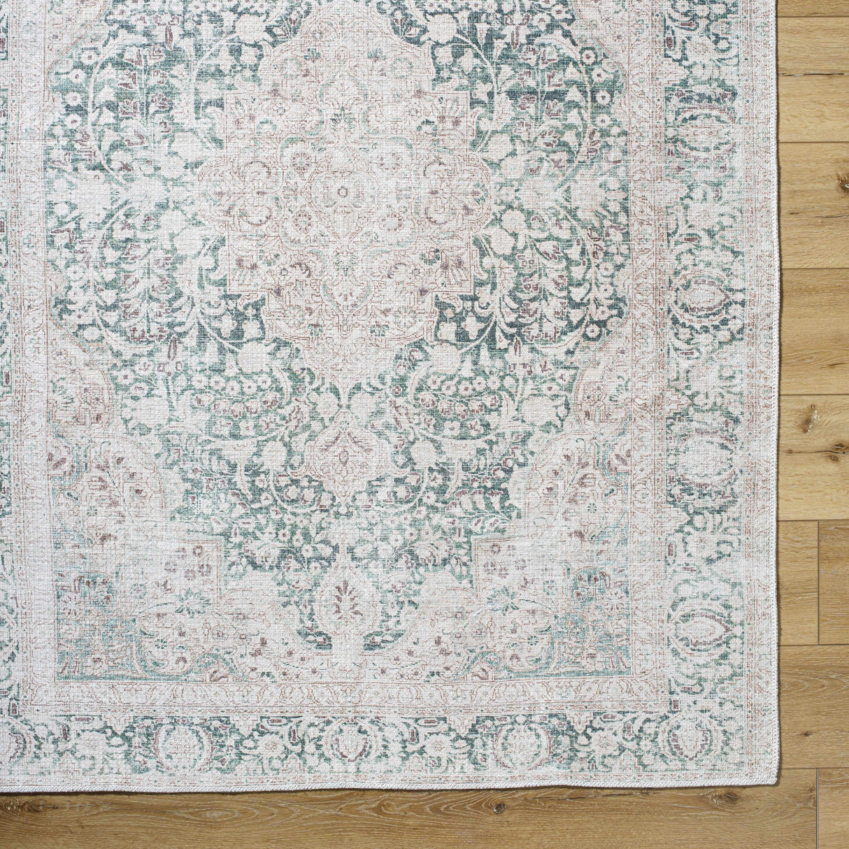 Yanis Vintage Flat Pile Washable Rug