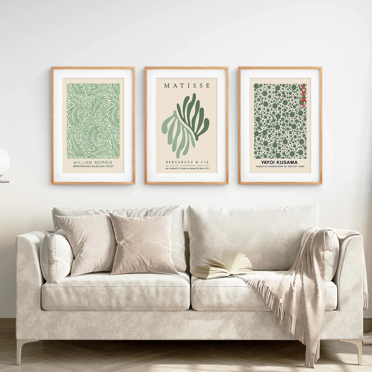 Sage Green Matisse Art Print Set of 3 Piece