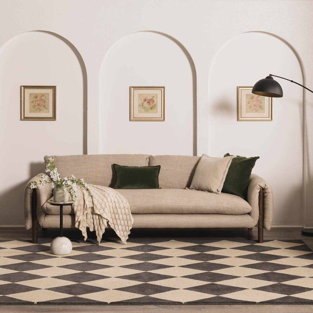 Aradia Charcoal Area Rug