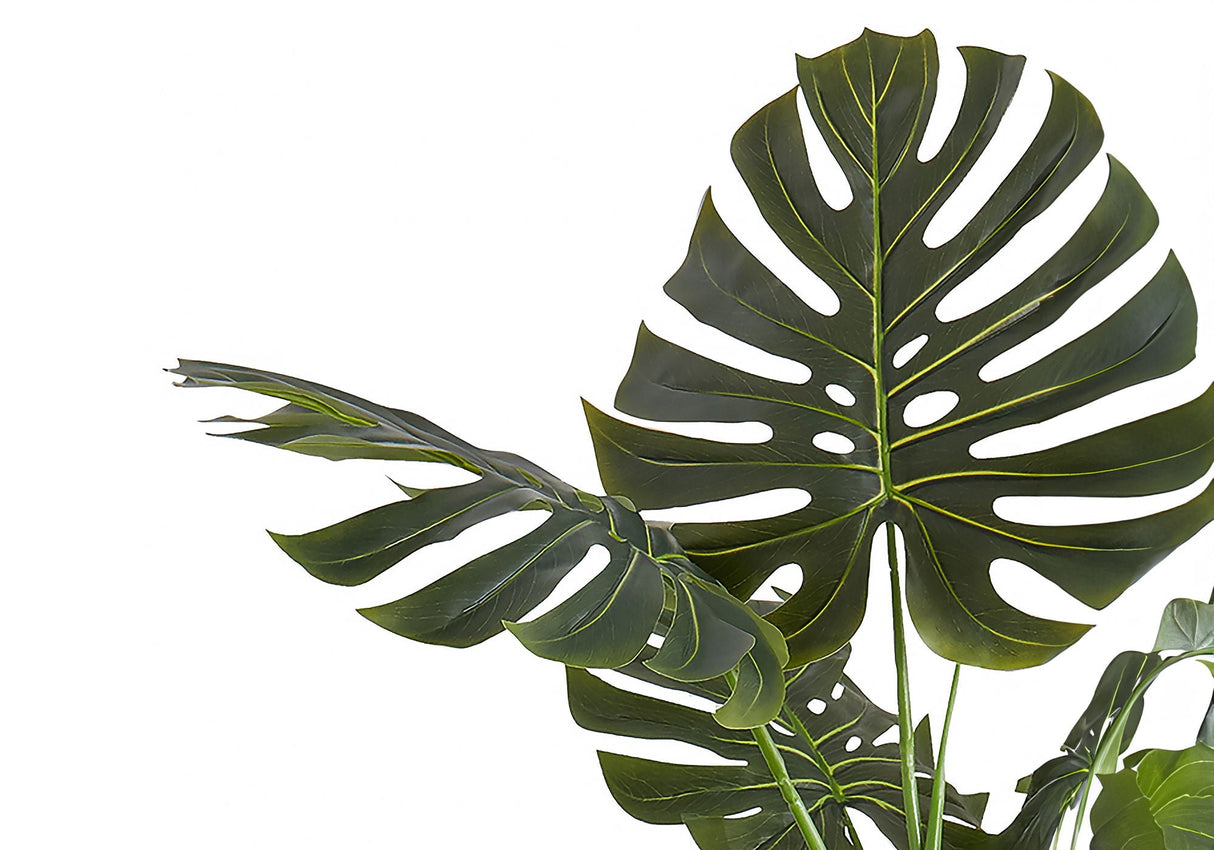 55" Tall, Artificial Plant, Monstera Tree, Indoor, Faux, Fake, Floor, Greenery, Potted, Real Touch, Decorative - Green / Black - Best Buy Furniture