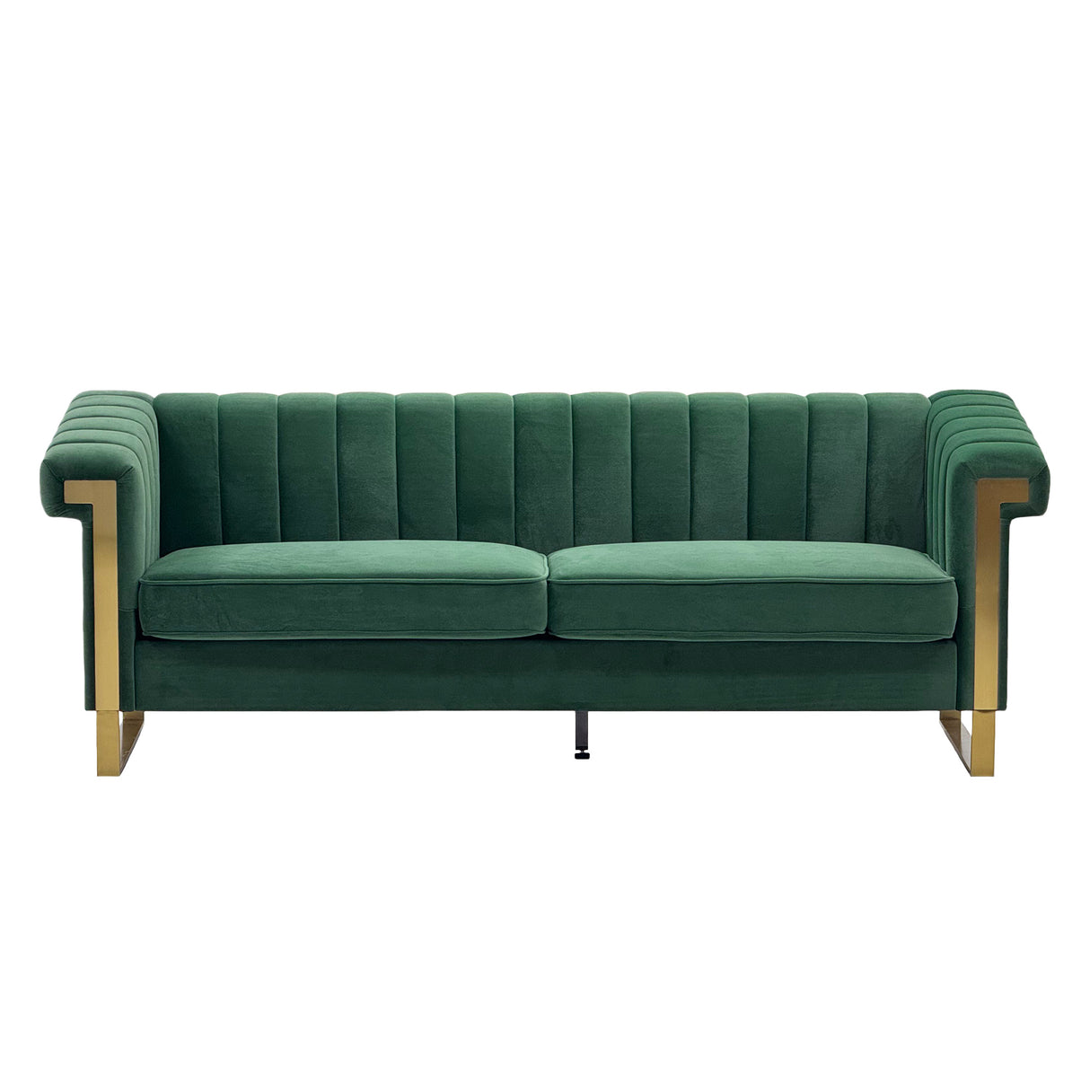 FX-P81B-RG 834-14 Velvet Sofa with Gold Accents