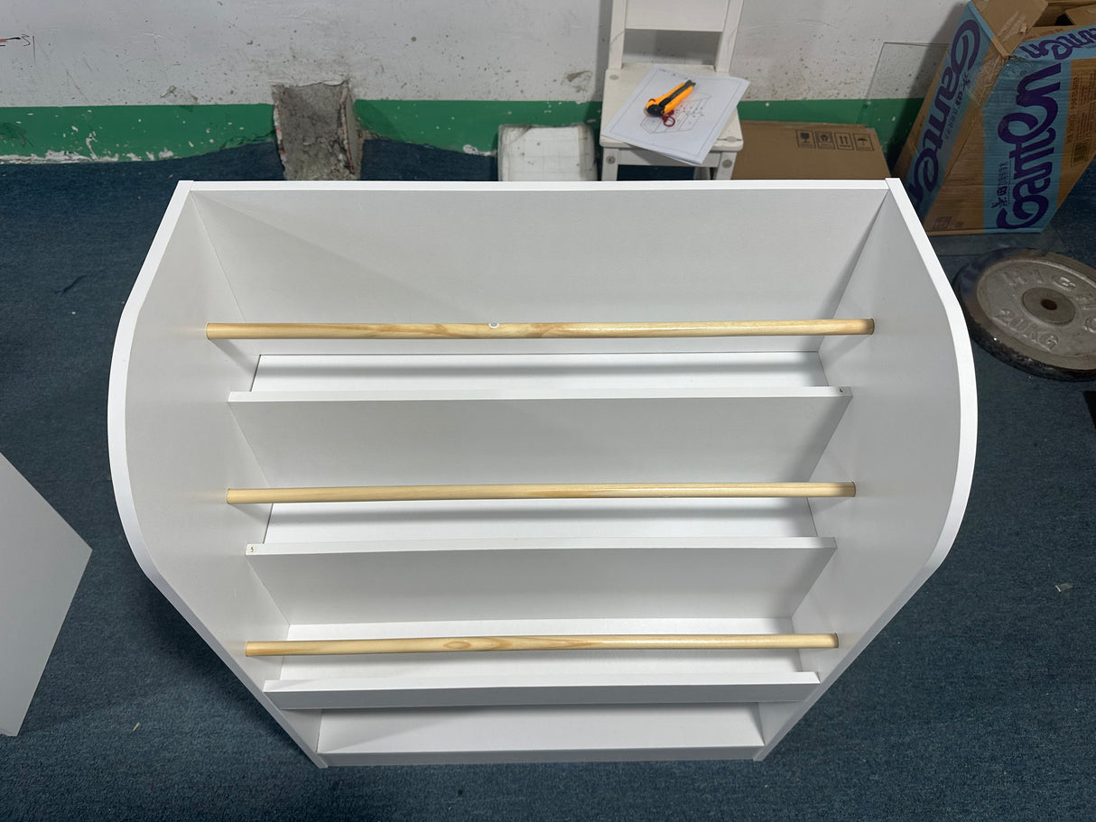 Kids Bookshelf with Open Storage and Front-Facing Shelves