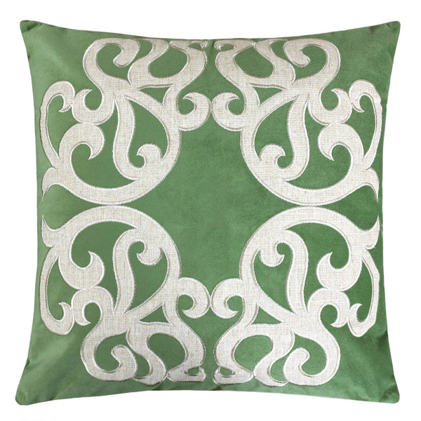 Dora Vintage Vine Pillow Covers With Hidden Zipper (Set of 2) - Green
