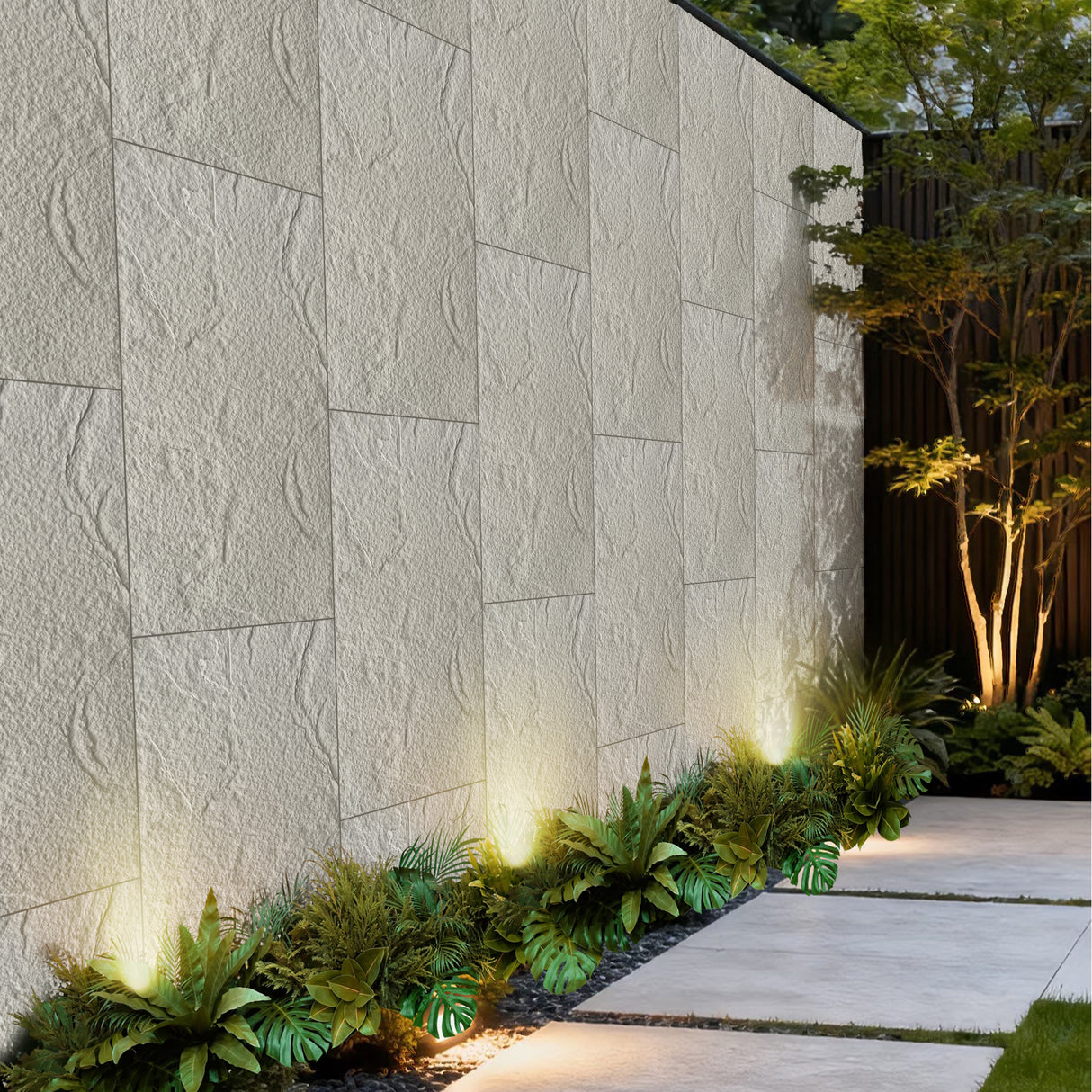3D Faux Stone Wall Panels - 6 PCS PU Wainscoting
