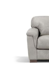 Cornelia - Leather Chair - Gray - Best Buy Furniture
