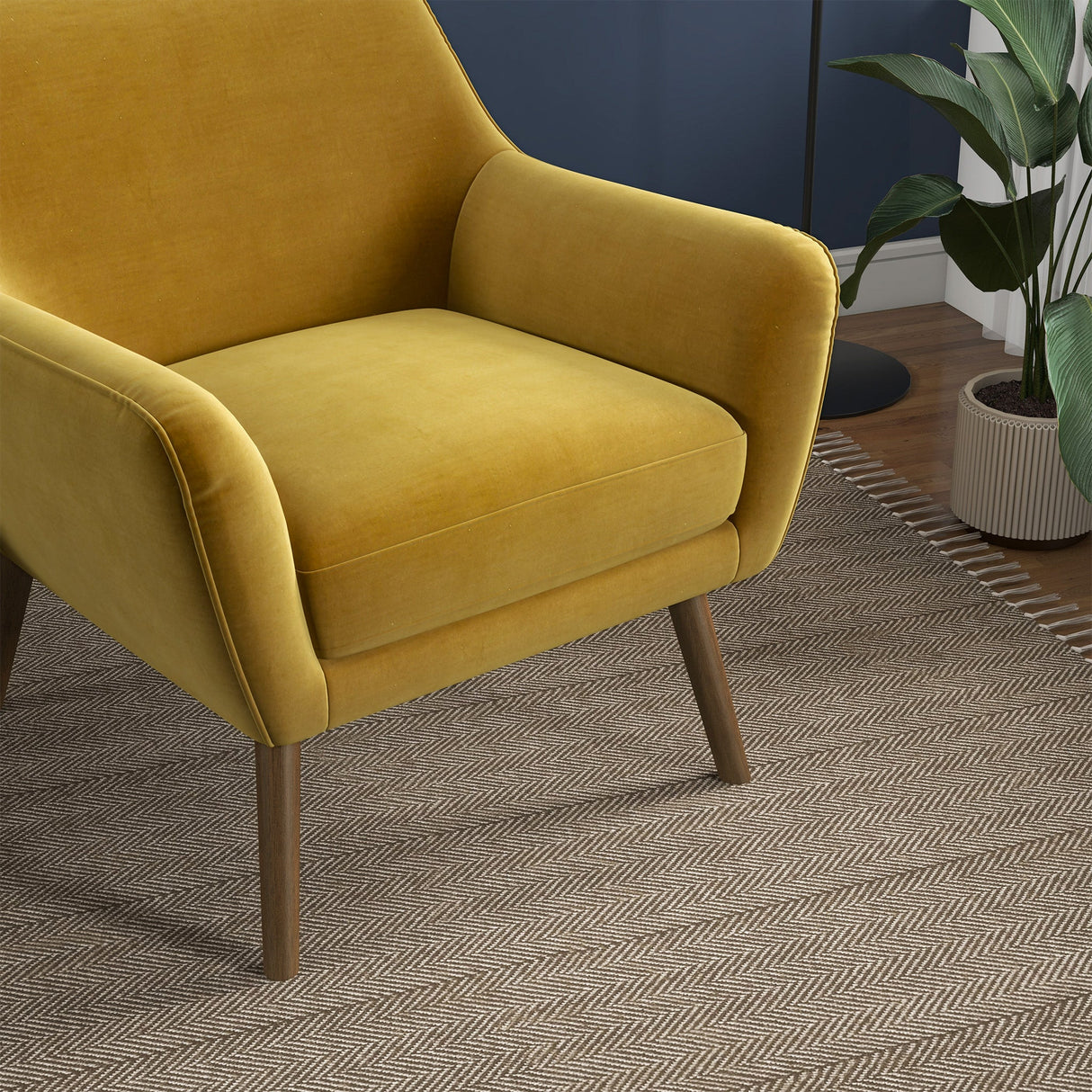 Panom Velvet Accent Chair