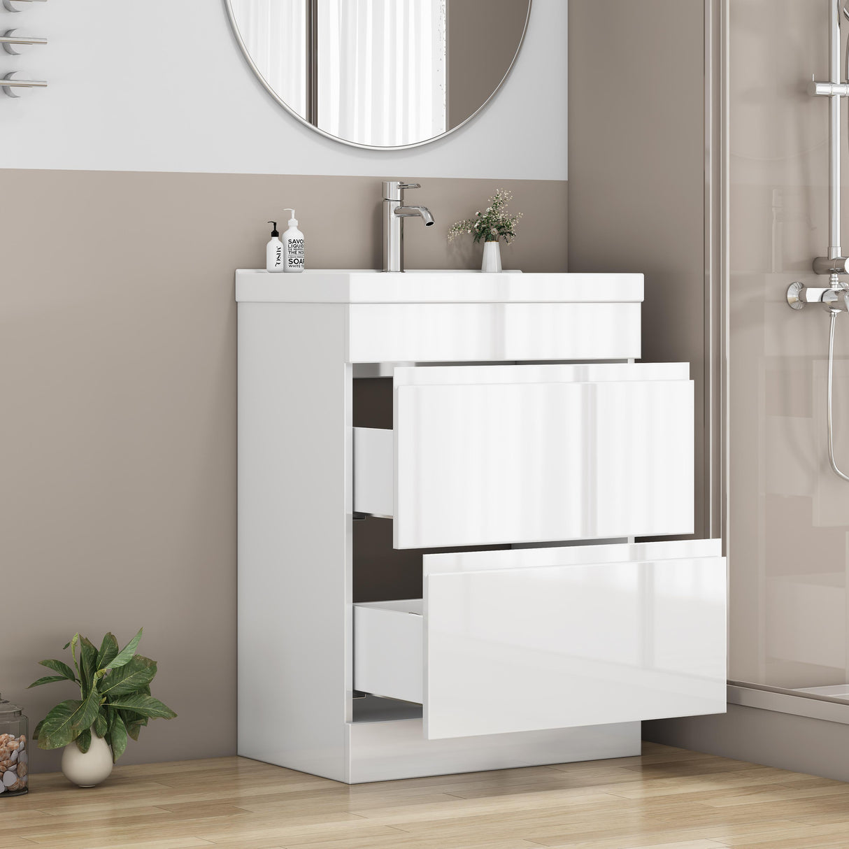 24-inch Bathroom Vanity With Sink Combo