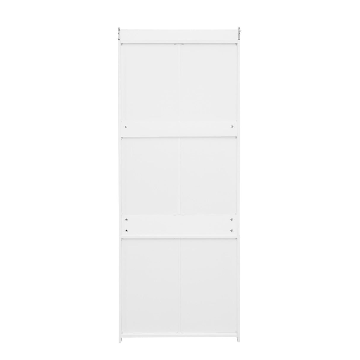 Wardrobe With 3 Drawers High Wardrobe Armoire With Rattan For Living Room Organizer - White