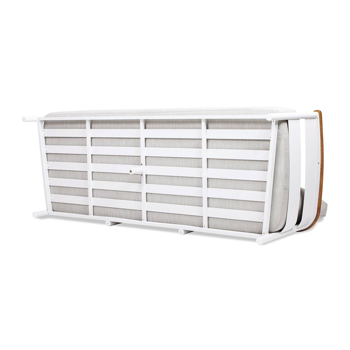 Rhodes 2pc Teak & Aluminum Outdoor Sofa and Coffee Table Set