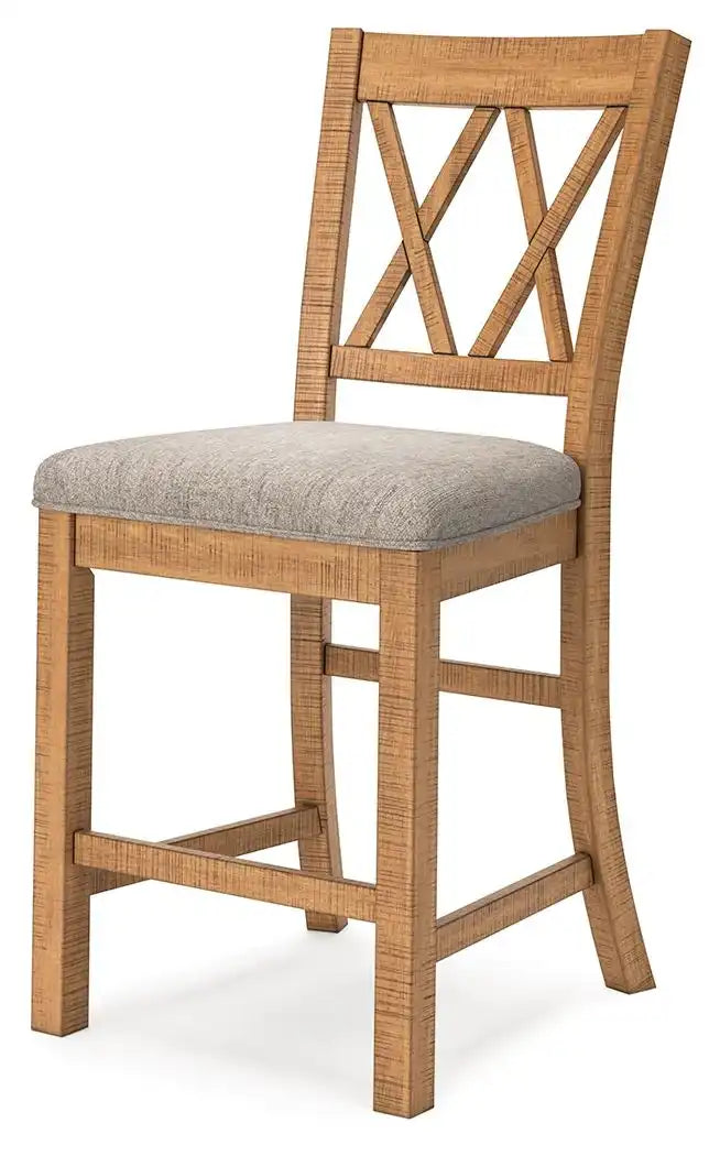 Havonplane - Upholstered Barstool (Set of 2) - Brown - Best Buy Furniture