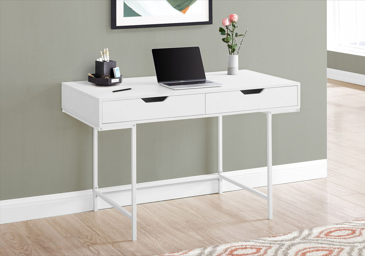Computer Desk For Home Office, Storage Drawers, Marble Look Contemporary & Modern - Best Buy Furniture
