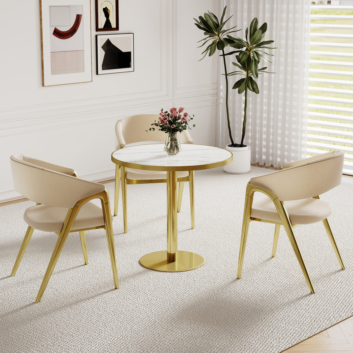 31.5" Round Modern Tulip Dining Table