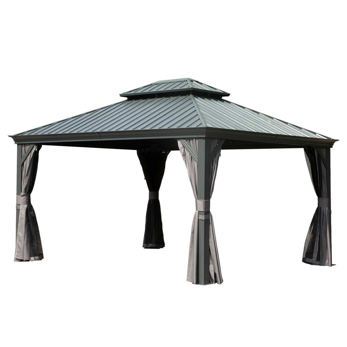 10' X 14' Hardtop Gazebo with Double Roof