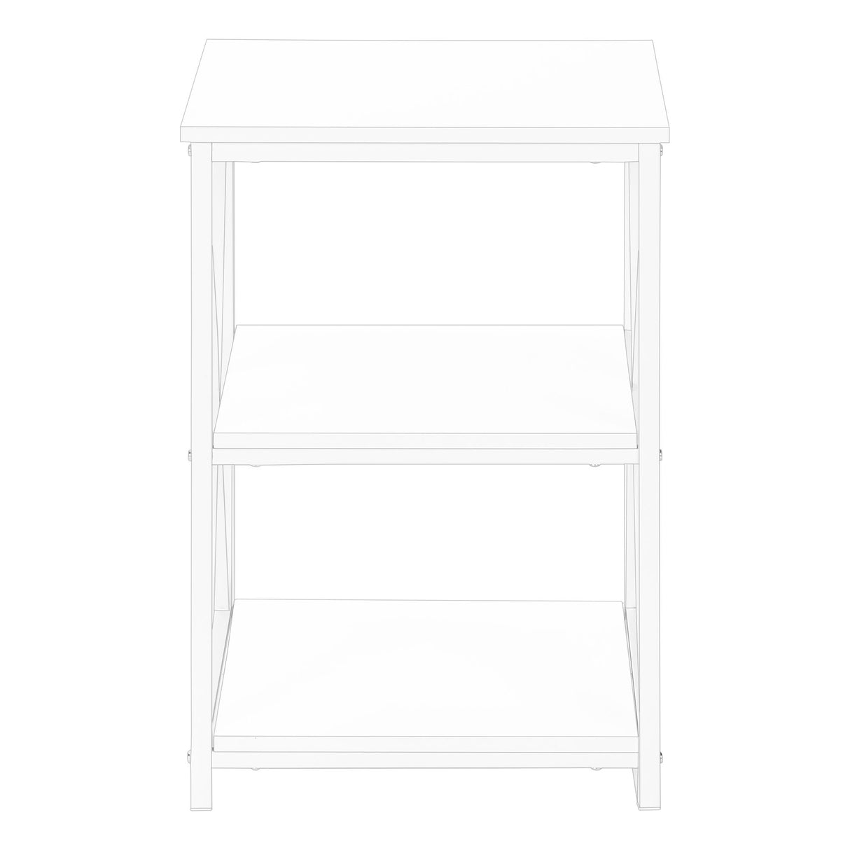 3 Tier Accent Table, Side Marble Look Contemporary & Modern