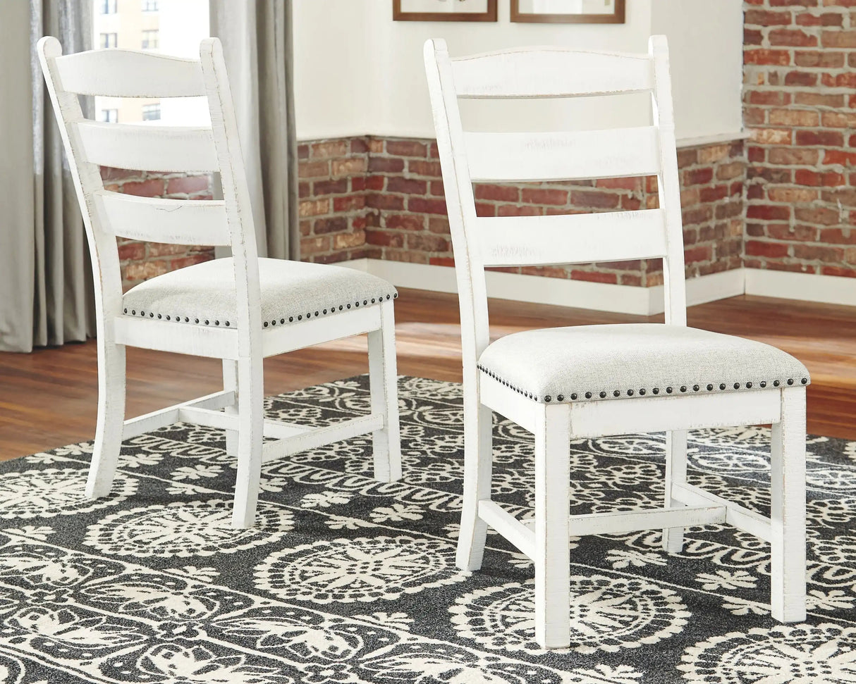 Valebeck - Dining UPH Side Chair (Set of 2) - Beige / White - Best Buy Furniture