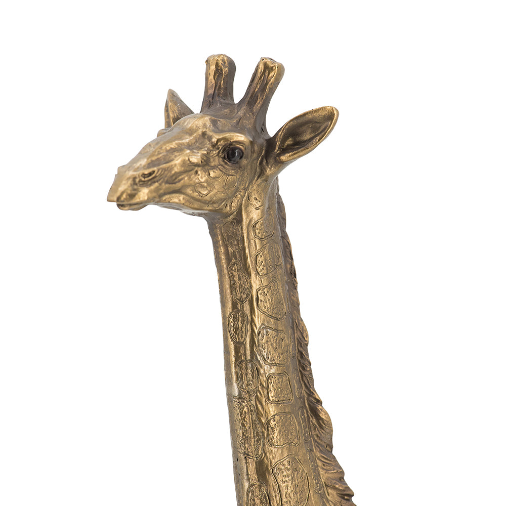 8.3x2.8x15.9" Giraffe Statuette, Animal Statue Decor